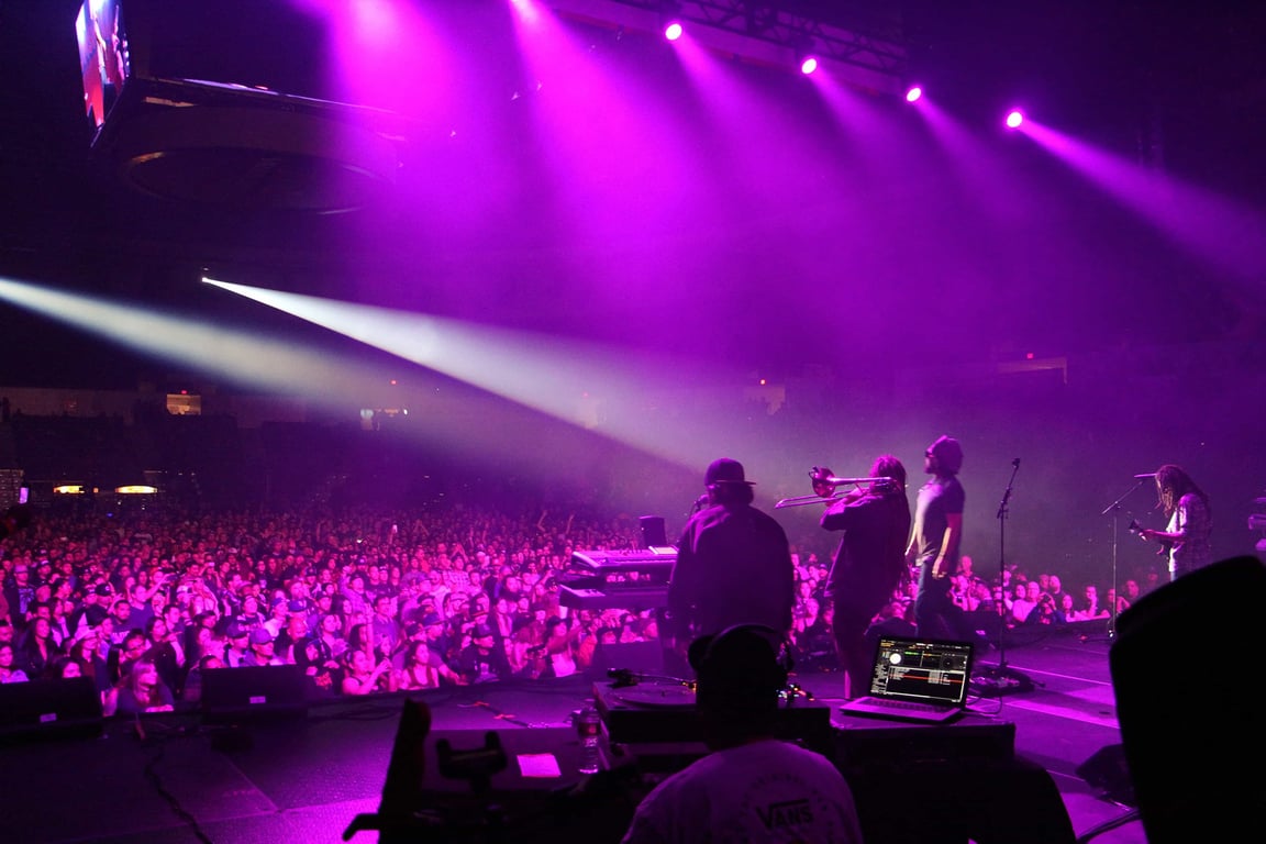 On stage with Tribal Seeds