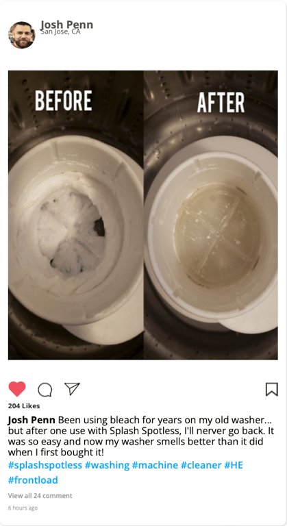 happy customer splash spotless