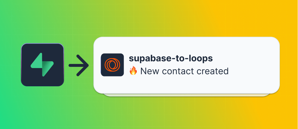 Create a Loops.so contact from a Supabase webhook
