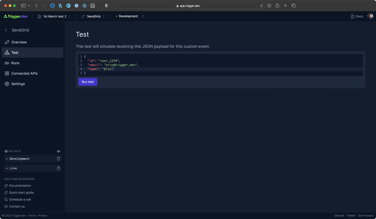 workflow test