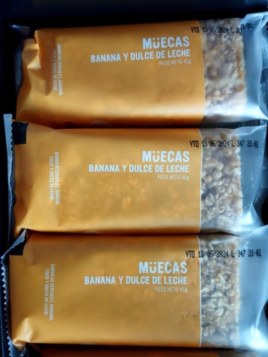 Muecas Barritas Banana y Dulce de Leche