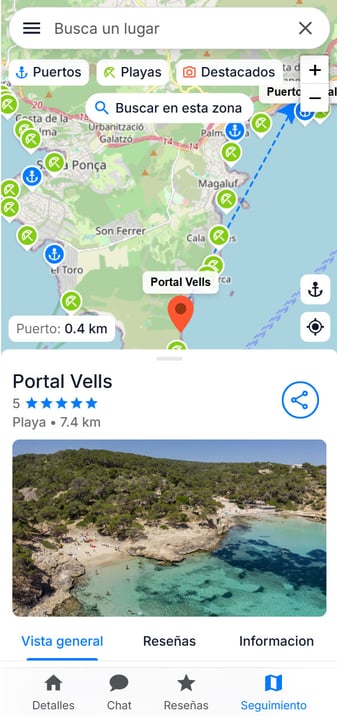 App digital EasyCharter para clientes