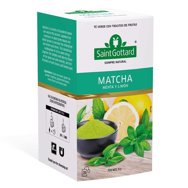 Infusion Matcha, menta y limon