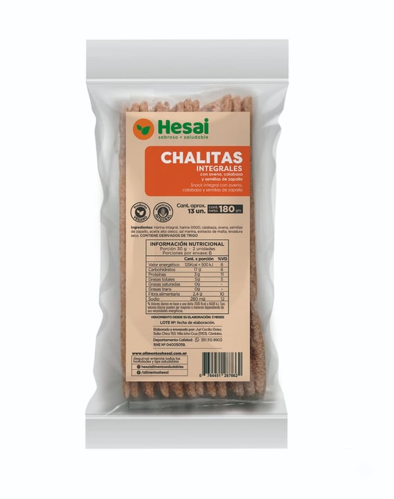 Chalitas Integrales Calabaza y Semilla Zapallo 