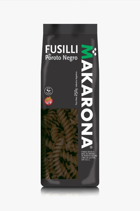 Fideos Fusilli de Poroto Negro