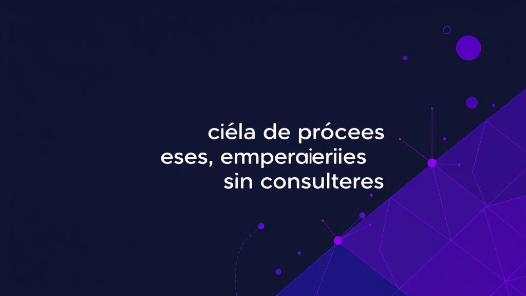 Ilustración editorial: Optimización de procesos empresariales sin consultores