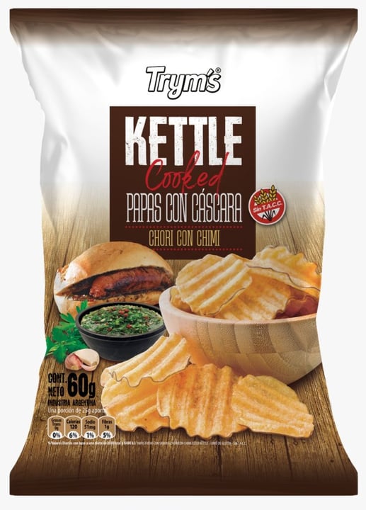 Papas con cascara (chori con chimi)