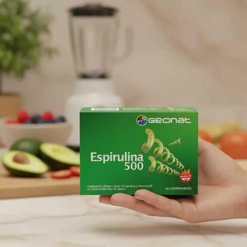 Espirulina 500 x tira (10 Comp.)