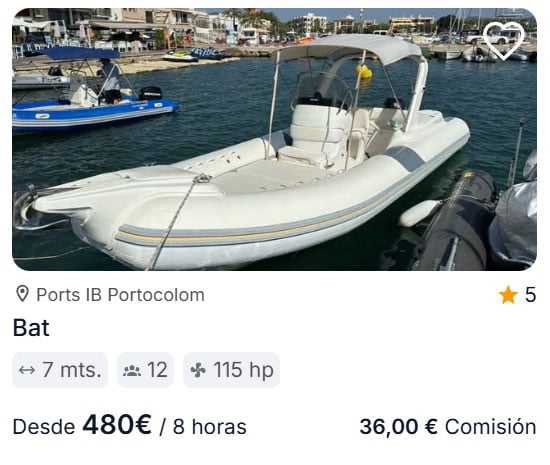 Normal booking - €36.00 commission