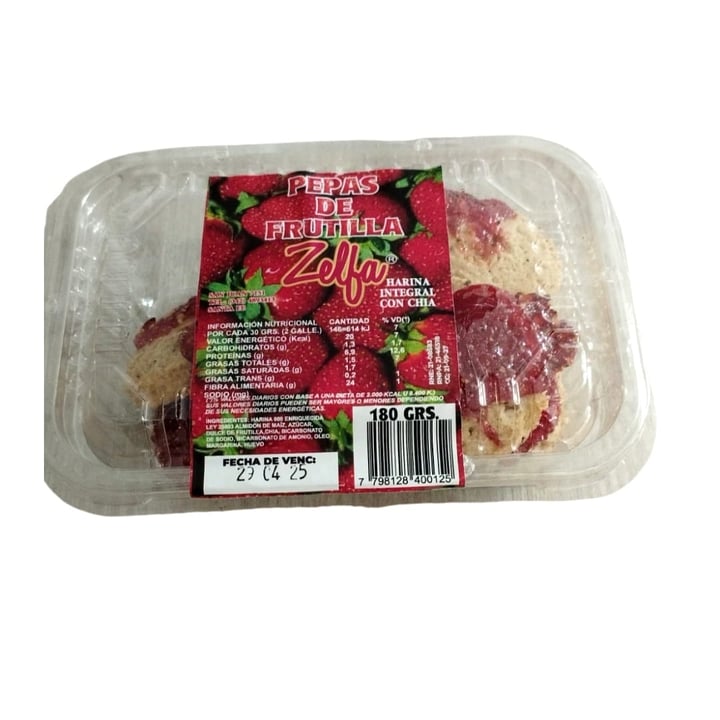 Pepas integrales frutilla con chia