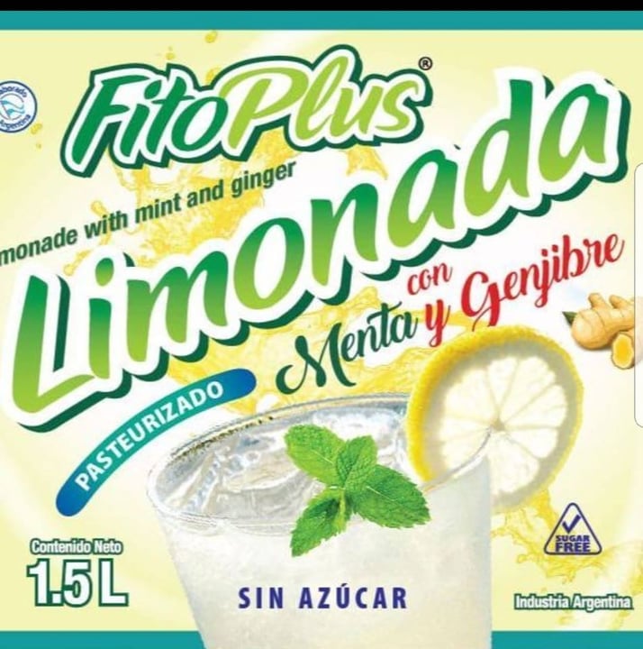 Jugo de limon con menta y jengibre