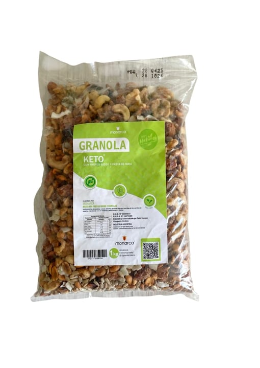 Granola Keto con frutos secos y pasta de mani
