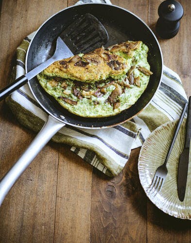 Recette - Omelette aux Pleurotes et Persil