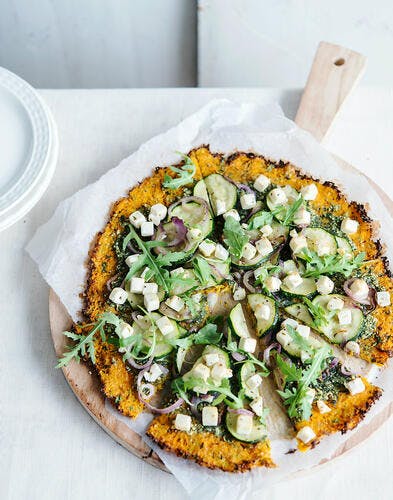 Recette - Pizza Végétarienne aux Pesto et Légumes