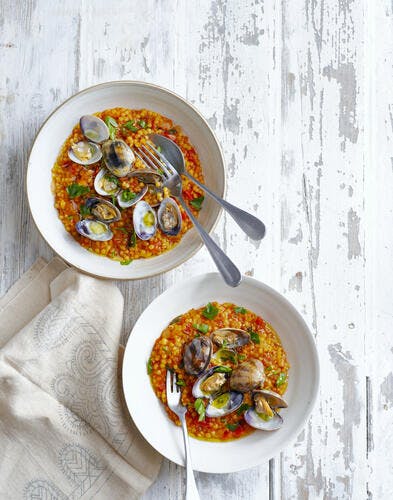 Recette - Risotto de Fregola aux Palourdes