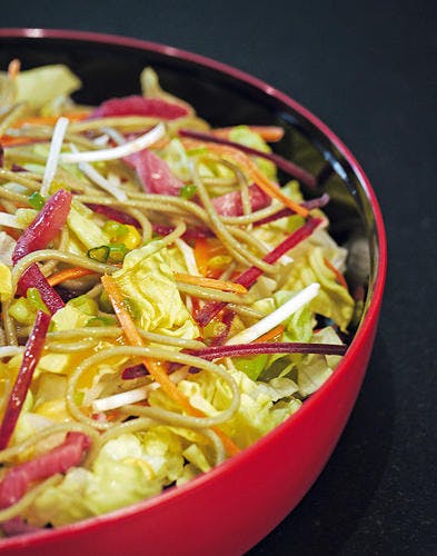 Recette - Salade de Rosbif aux Nouilles et Vinaigrette de Mangue