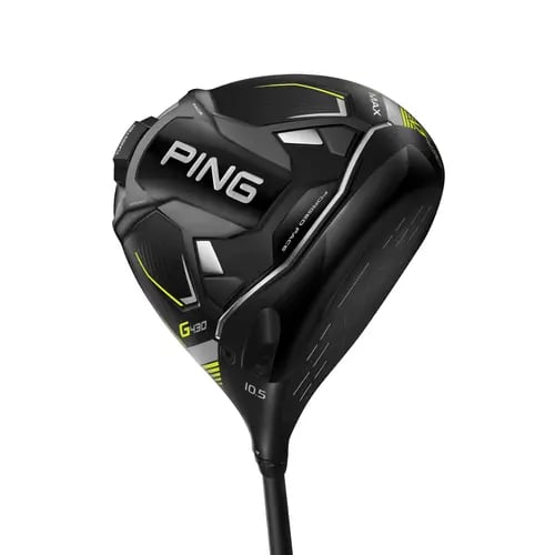 PING driver clubhead with visible branding