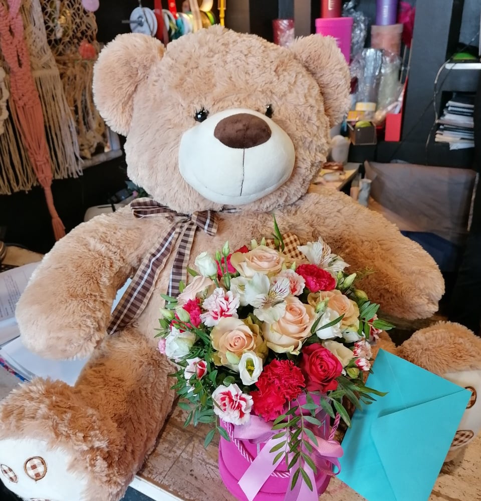 flower teddy bear delivery