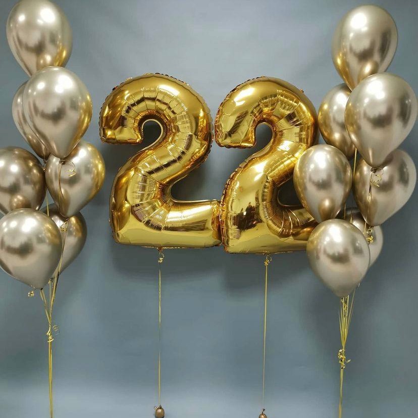 22 gold clearance balloons