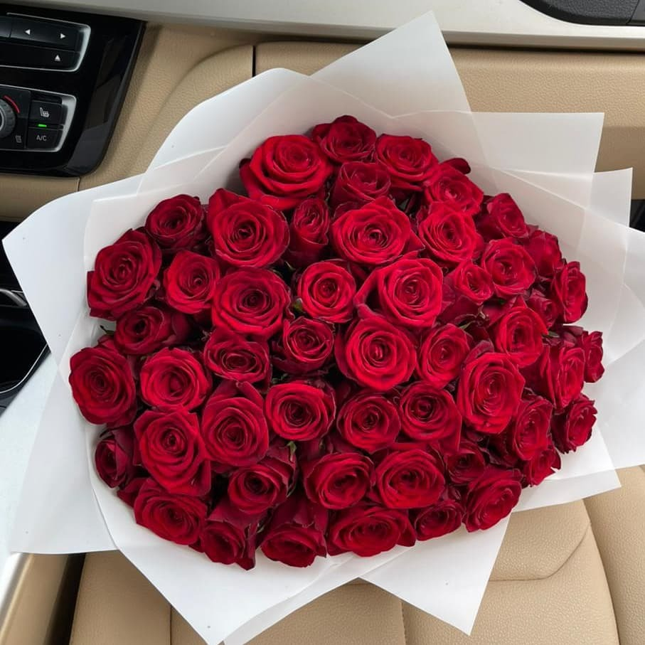 Bouquet of 51 Red 60 - order and send for 0 $ with same day delivery -