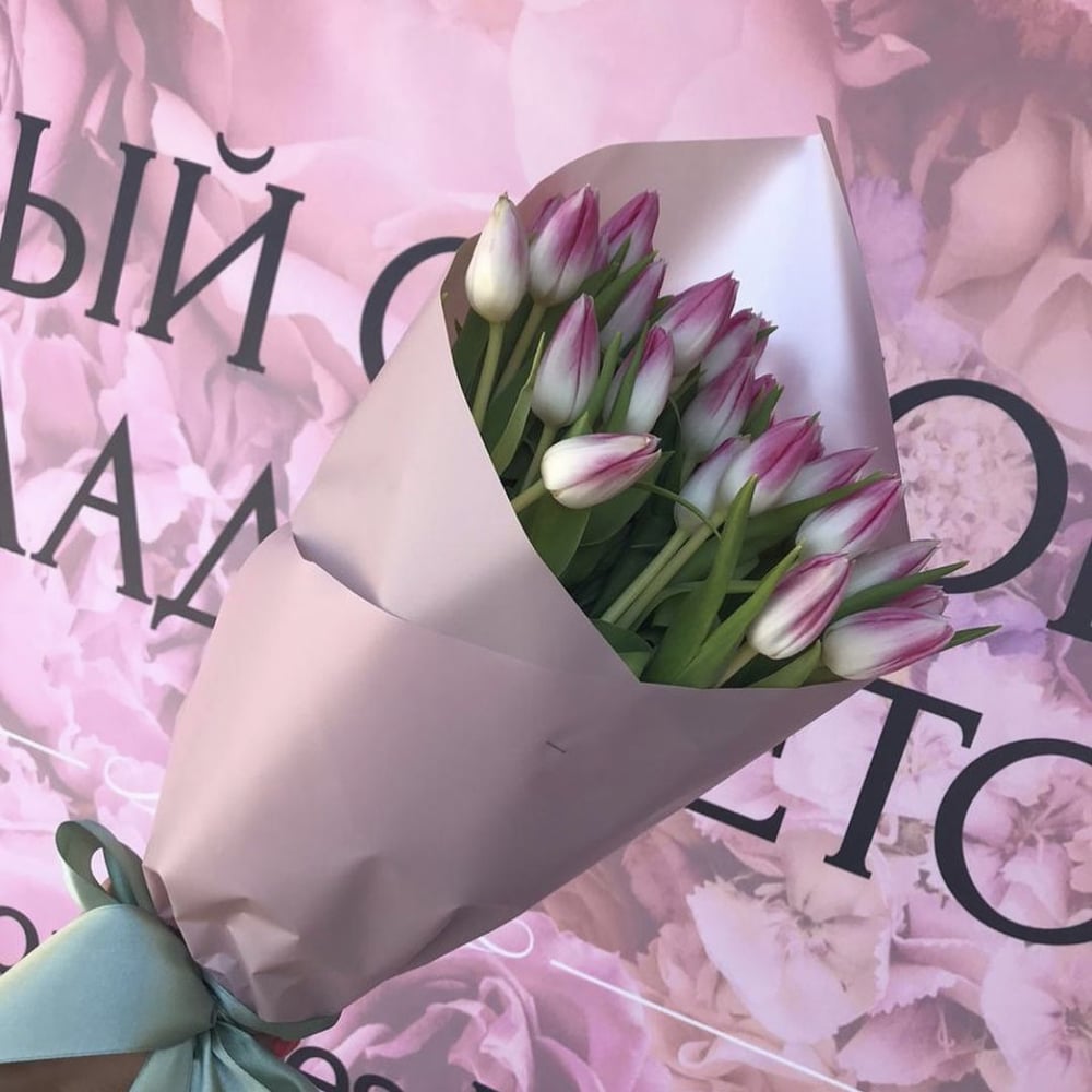 Букет из 25 тюльпановв - заказать и купить за 5 510 ₽ с доставкой в ...