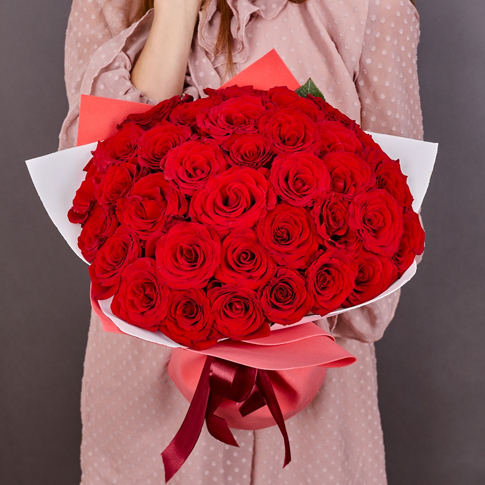 Букет «29 красных роз» - заказать и купить за 3 380 ₽ с доставкой в ...