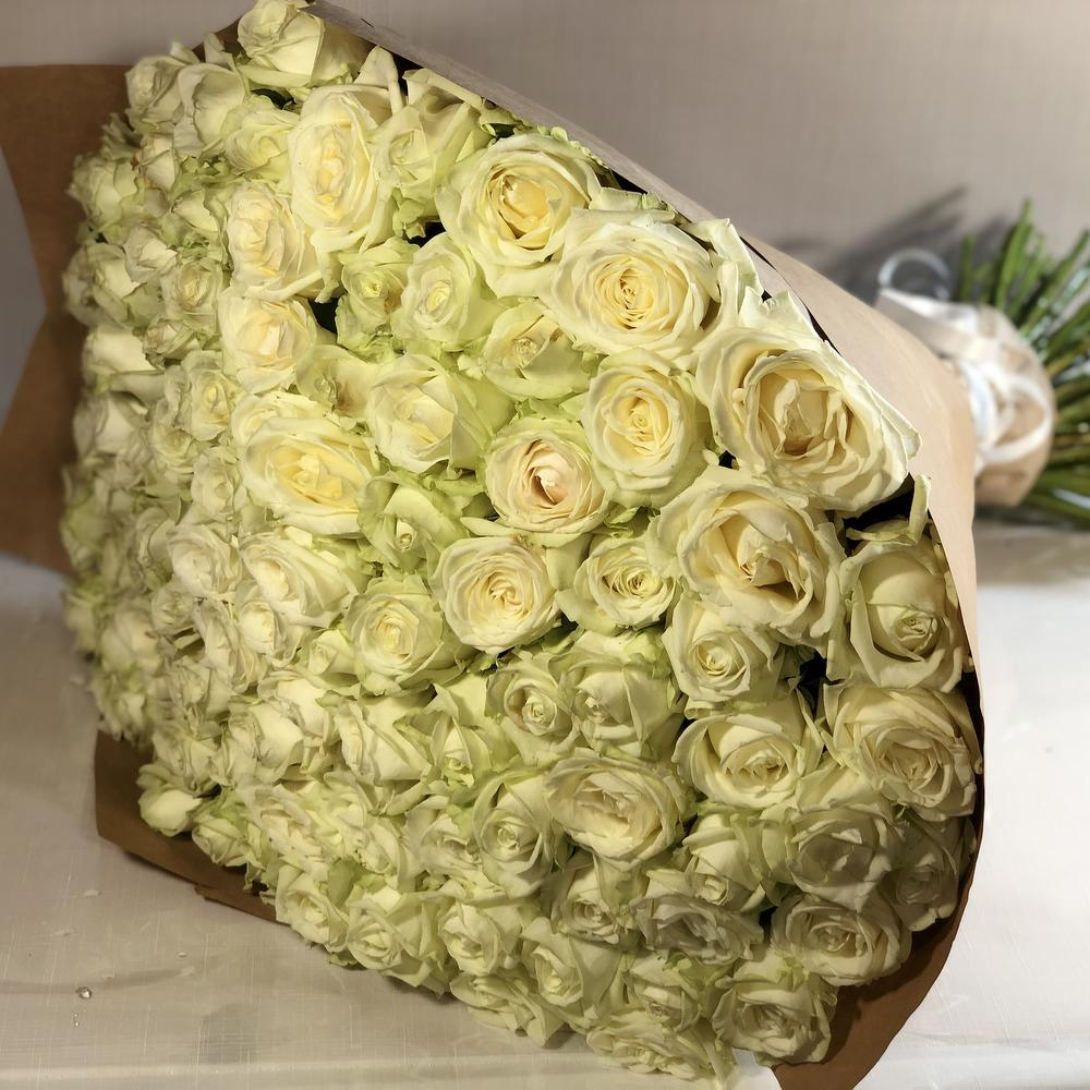 Bouquet '101 white rose' Order Flower Bouquets Delivery