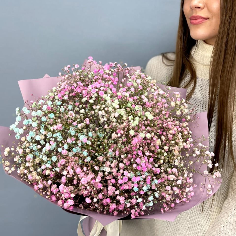 Free delivery - Premium - Light Pink Tinted Baby's Breath