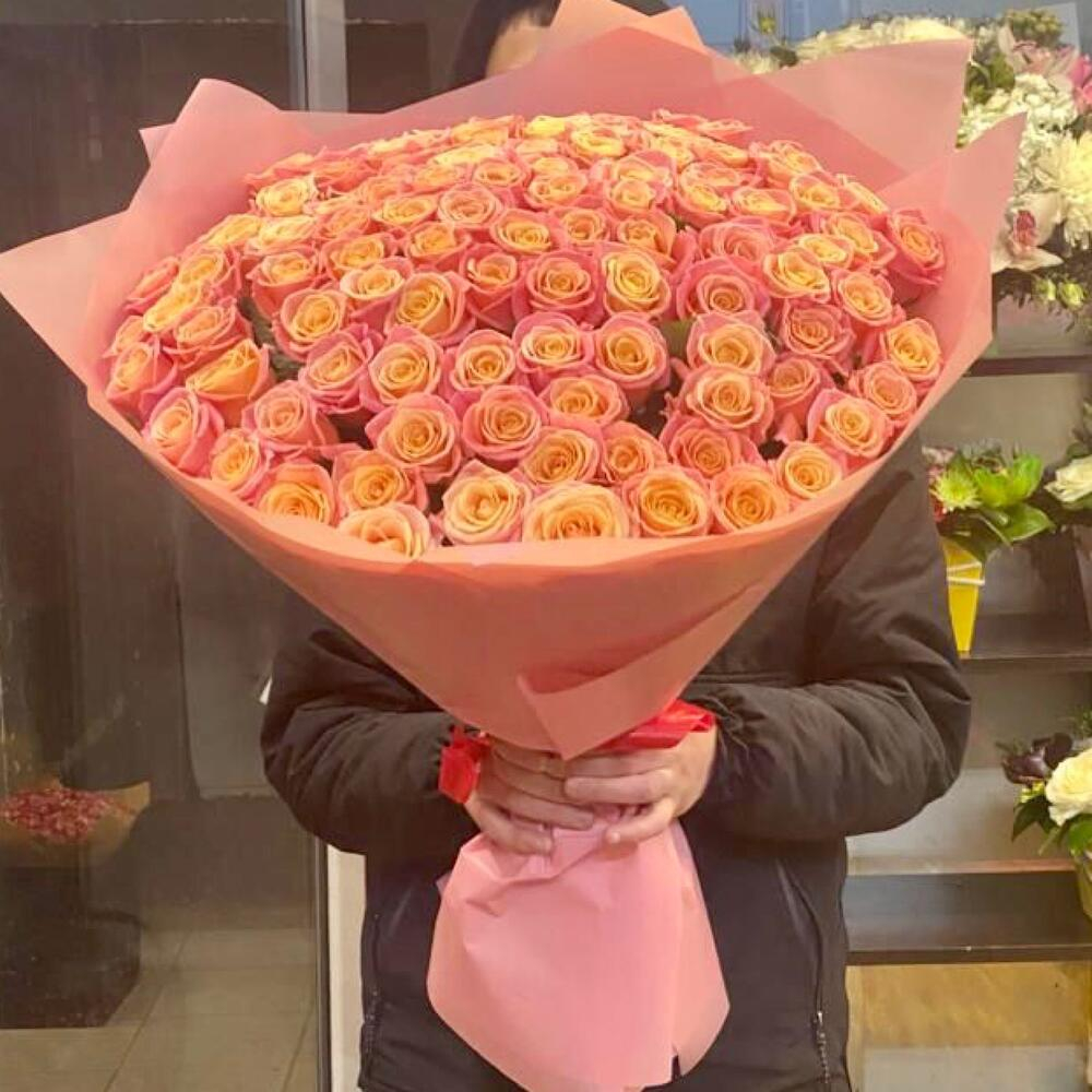 Букет из 101 Розы Мисс Пигги - заказать и купить за 22 300 ₽ с ...