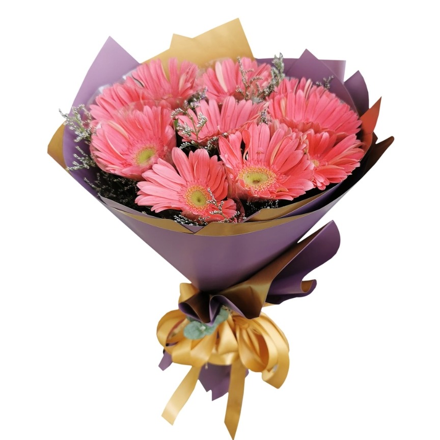 Букет «Розовая гербера» - заказать и купить за 3 590 ₽ с доставкой в ...