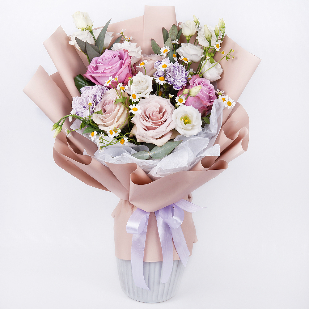 Premium Hand Tied Bouquet- Pastel&Neutrals in Redondo Beach, CA