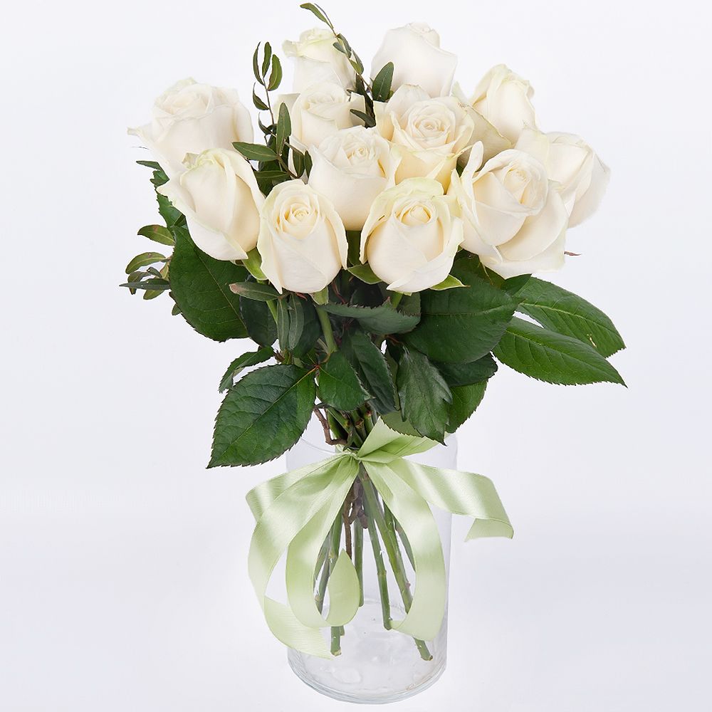 White Rose Bouquet (24 Stems) Melbourne Fig Bloom
