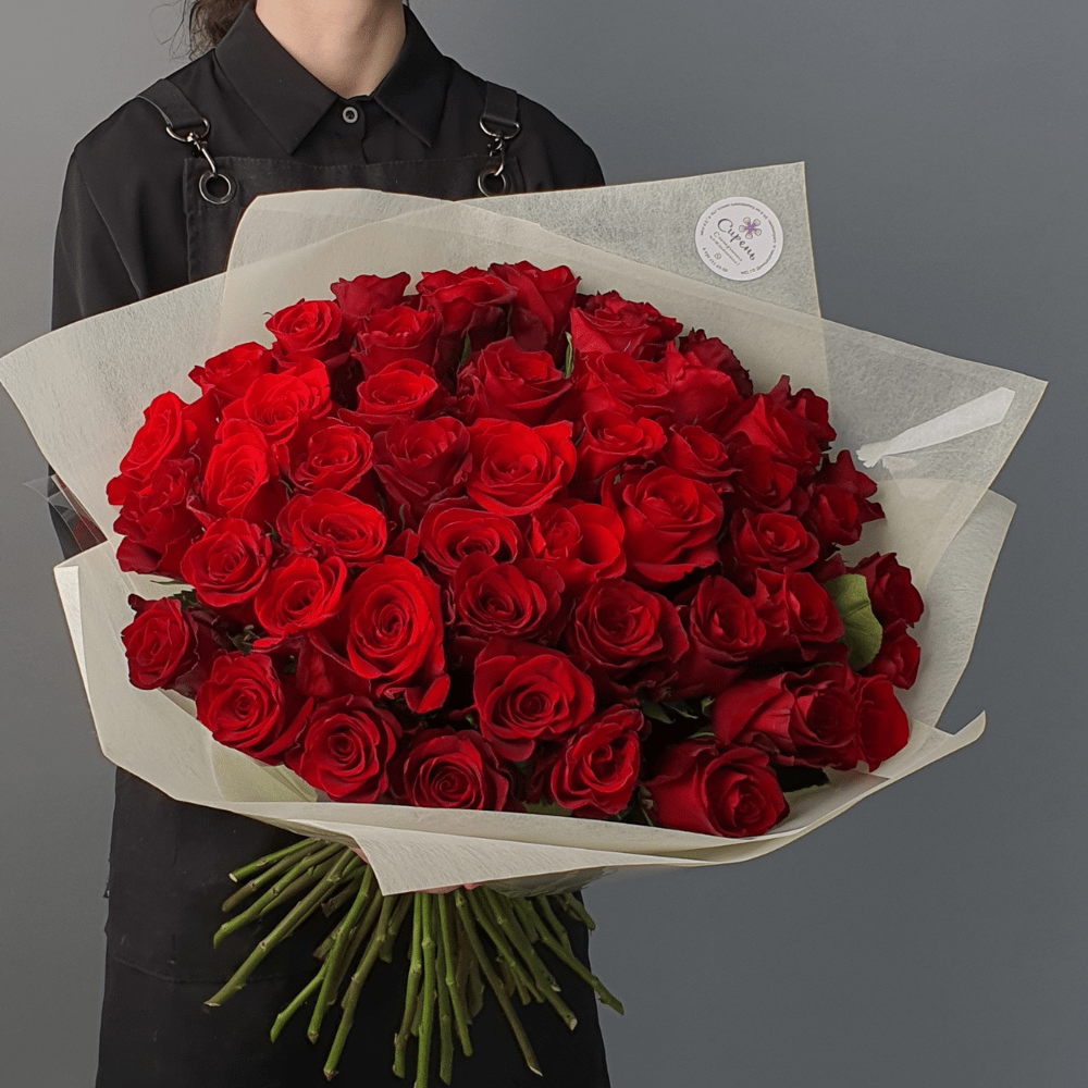 Red Rose Bouquet - order and send for 70 $ with same day delivery -  MyGlobalFlowers