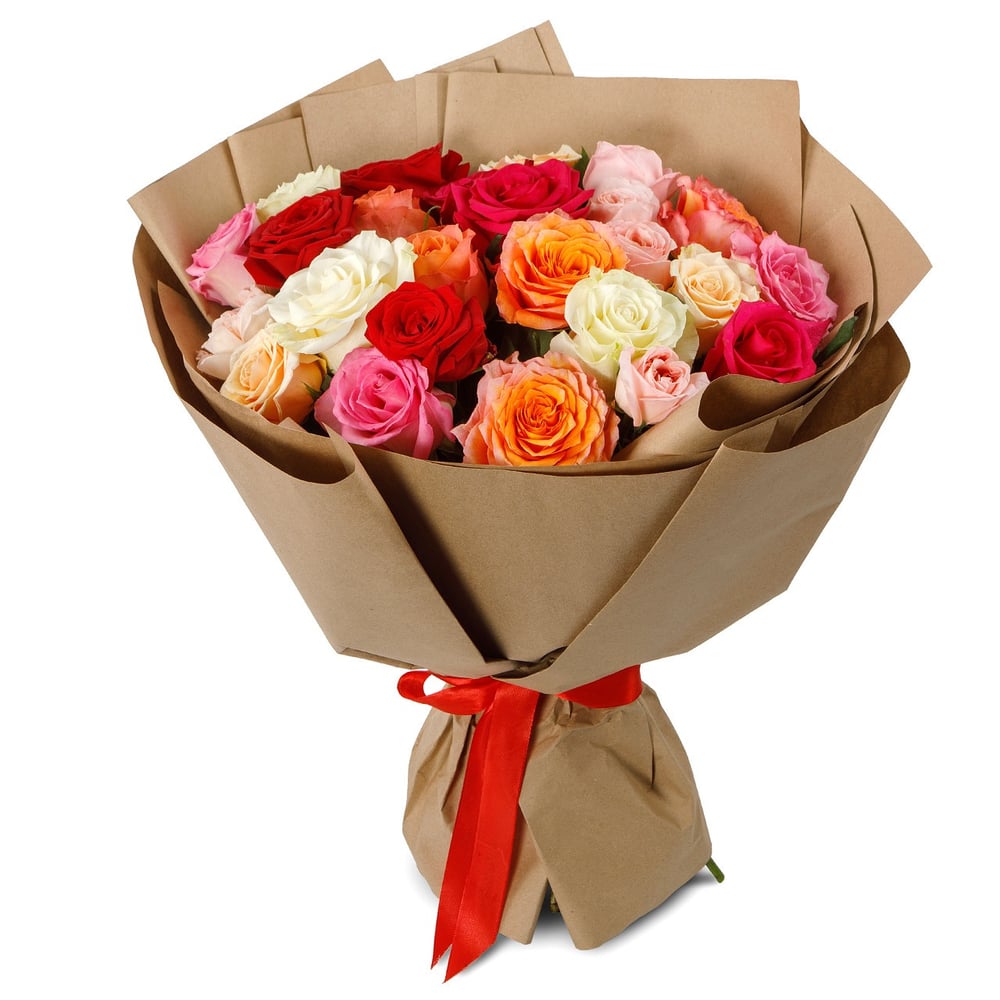 Bouquet of 25 roses «Amore mio» — MyGlobalFlowers