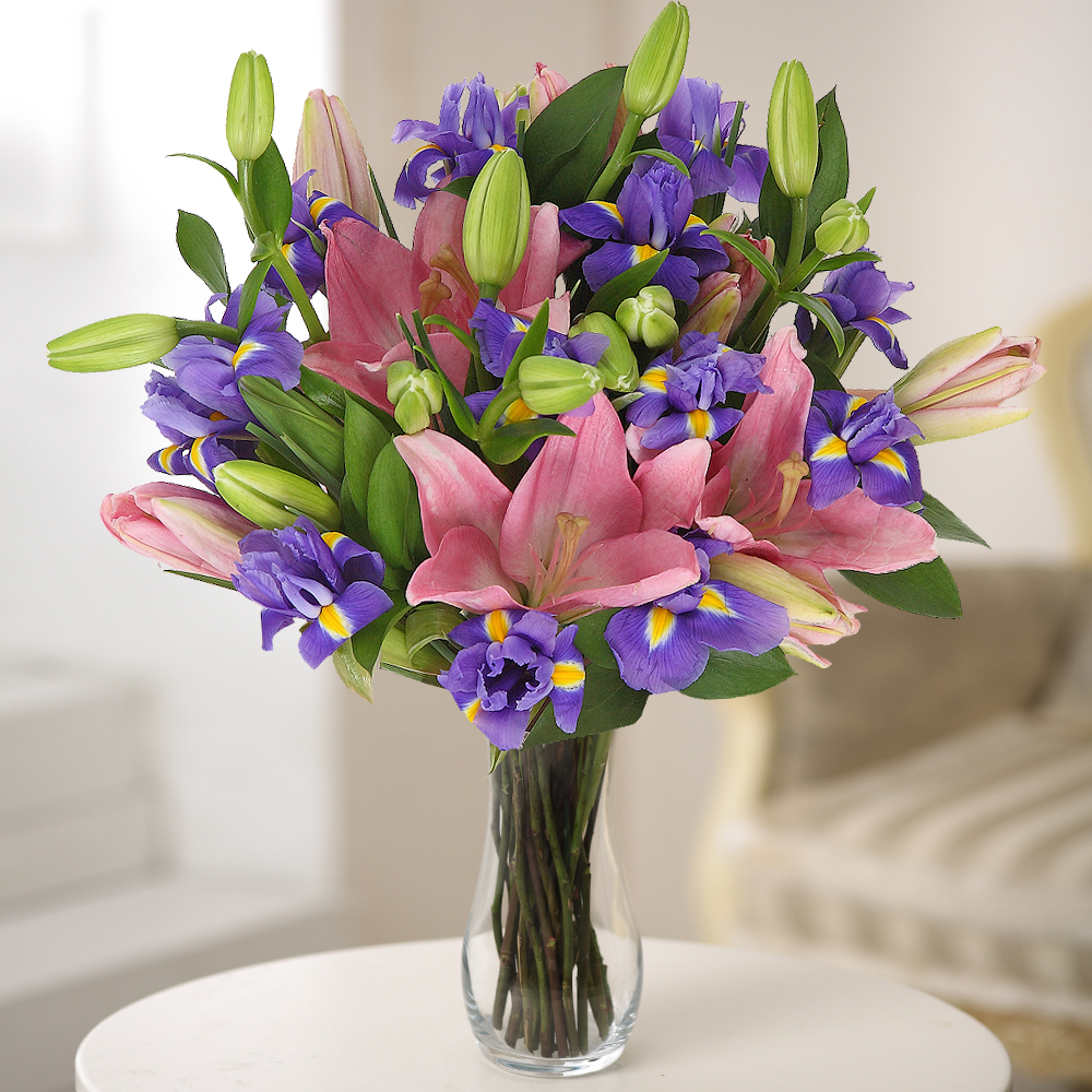 Bouquet 'Sapphires Lilies and Irises' Order Flower Bouquets Delivery