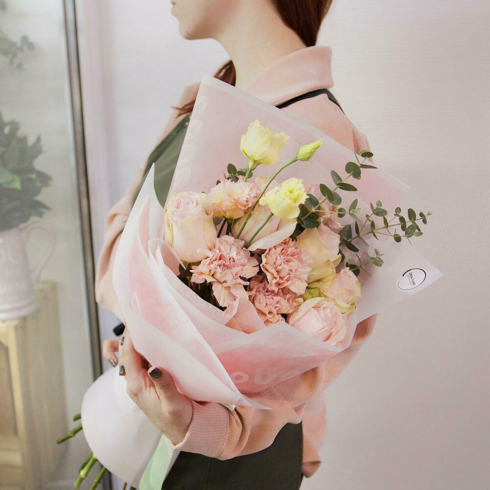 Blushing Pink Hand Bouquet Of The Week, Hand Flower Bouquet