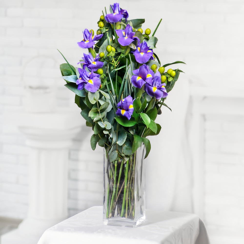 Mans Bouquet Irises Order Flower Bouquets Delivery