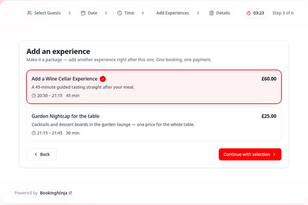 Sell the Whole Evening: Introducing Addon Sessions