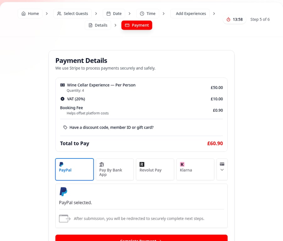 The combined payment summary