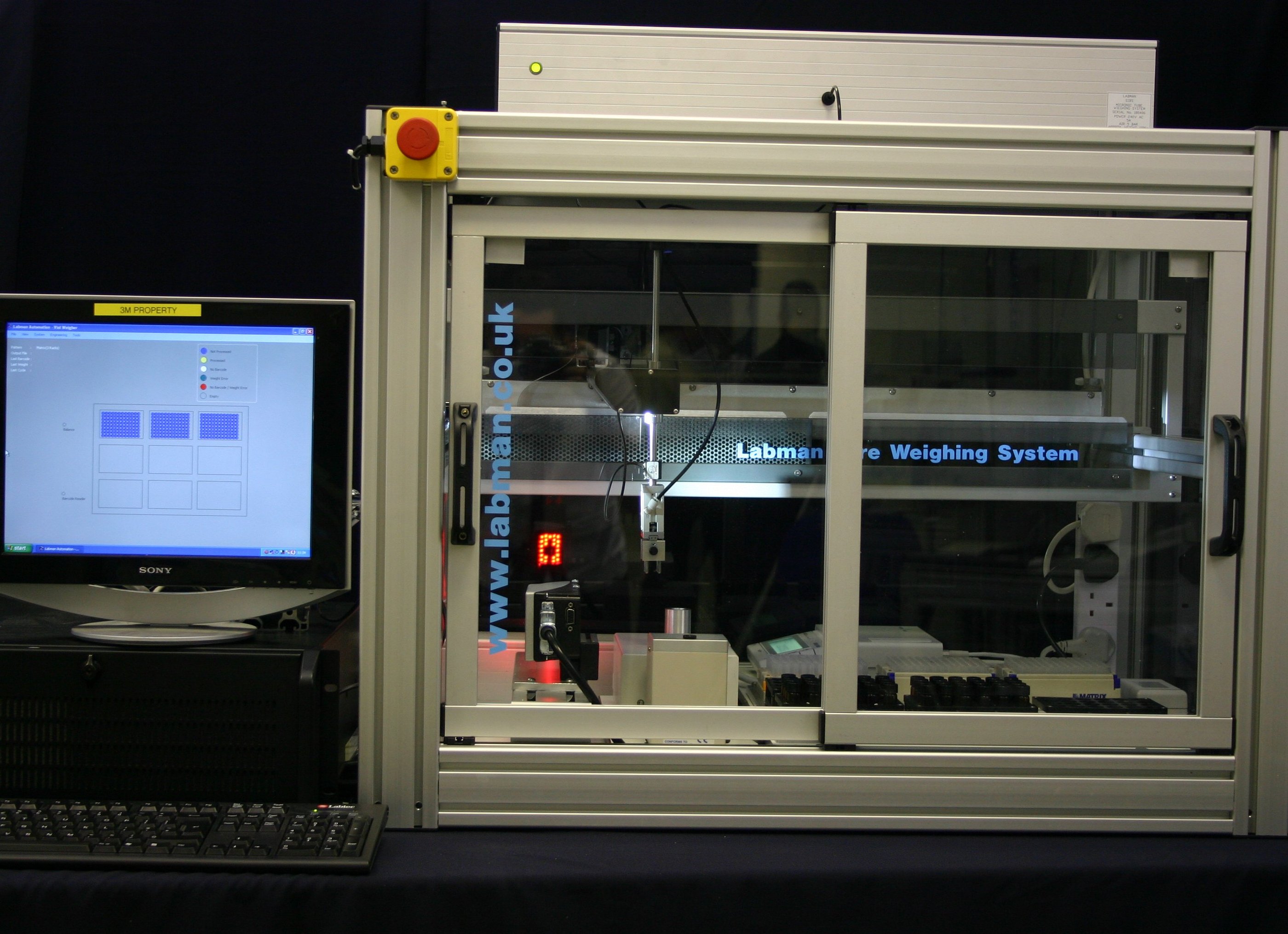 Labman custom system: Vial weighing system