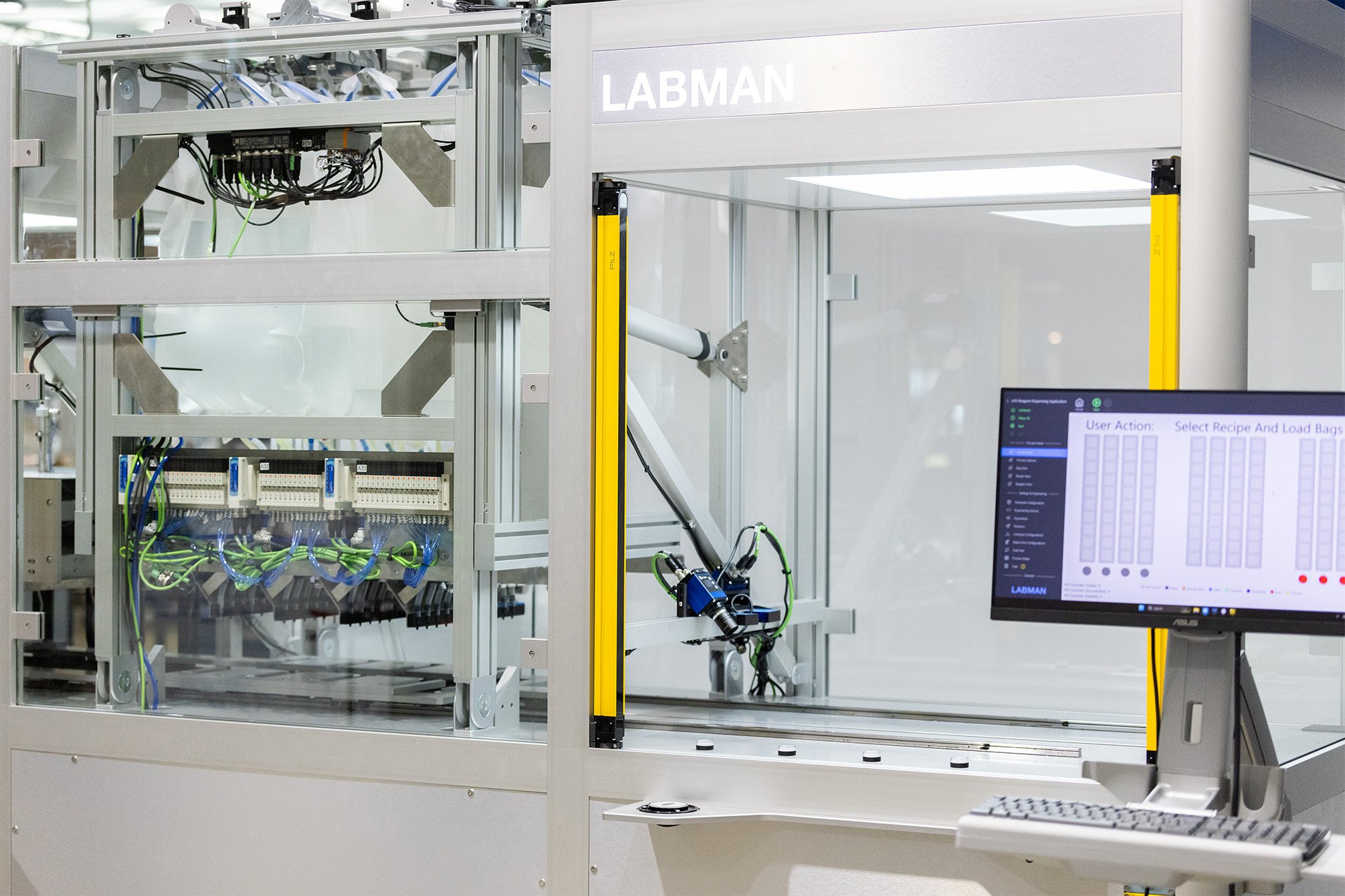 Close up of the Liquid Filling System