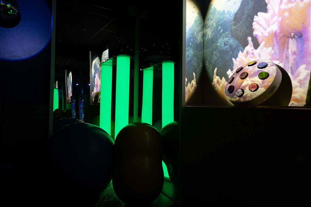 The sensory room at Zoe's Place