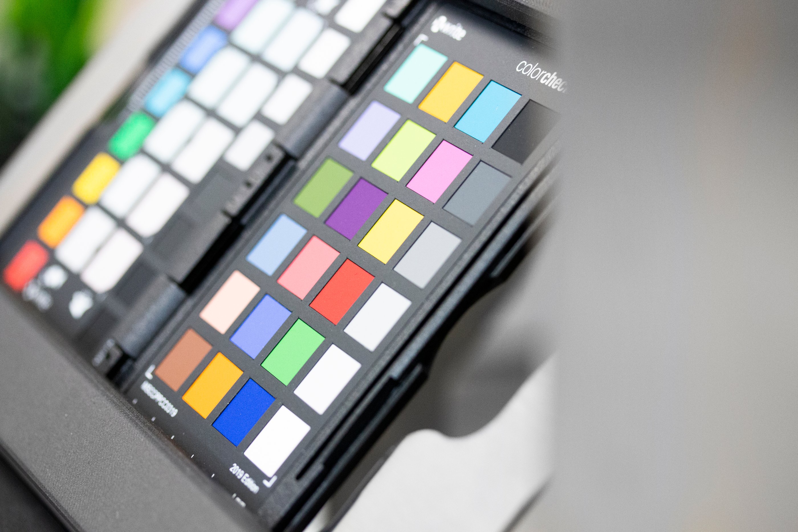 A colour calibration card in a robotic system