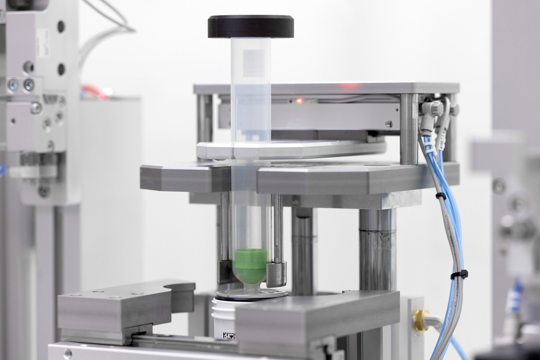 A syringe transfer module on an automated formulation system