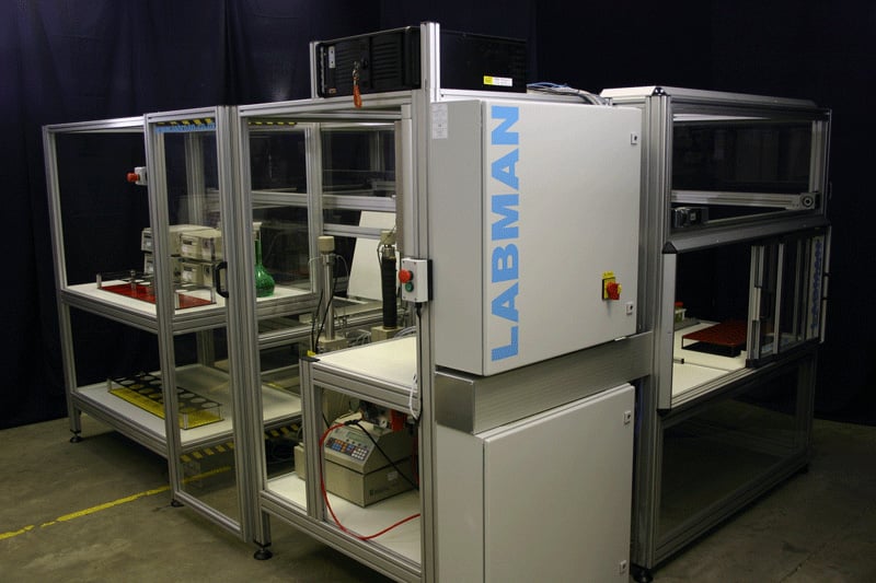 Labman custom system: Centrifuge and clean-up system