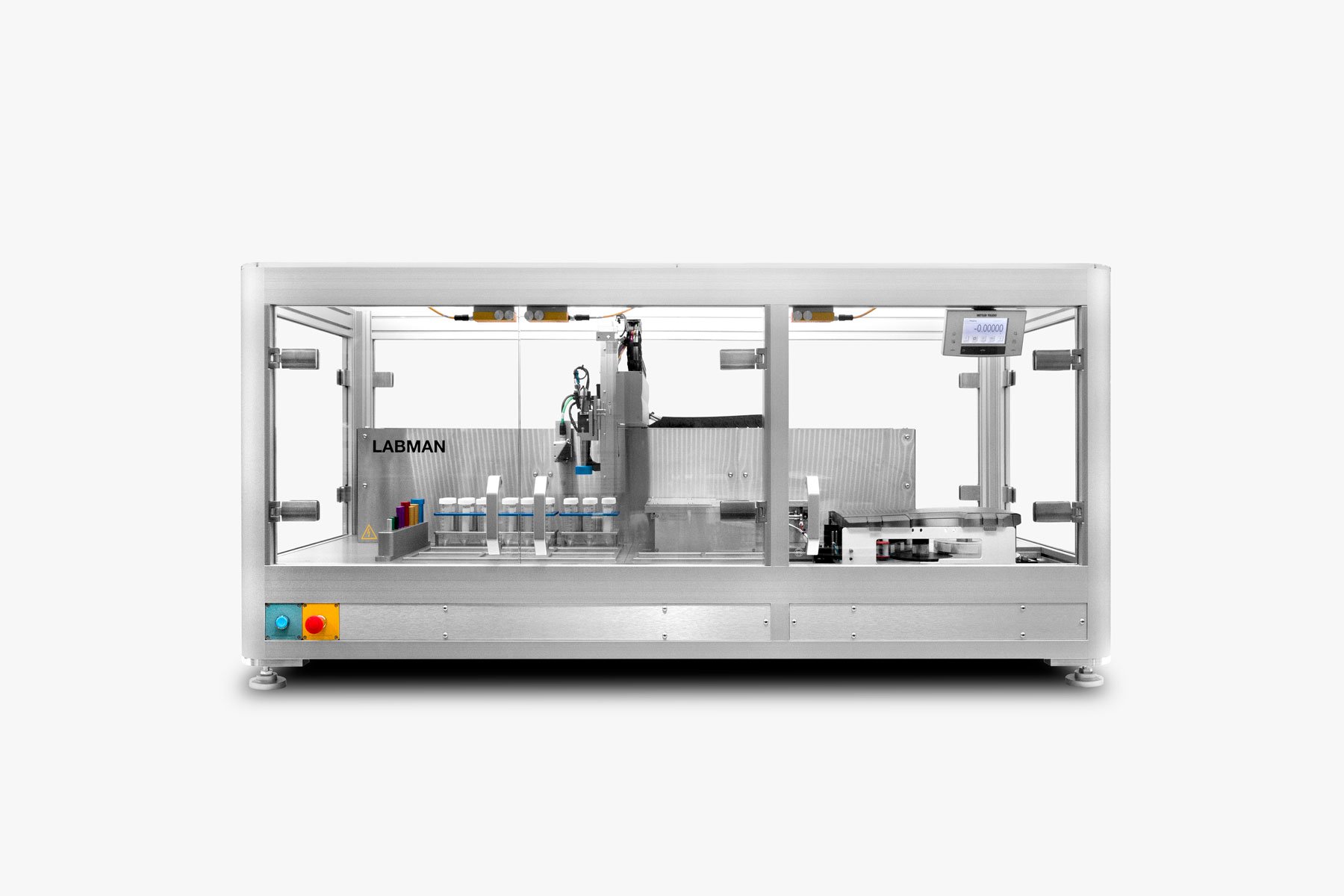 Labman custom system: Vial weighing and labelling system