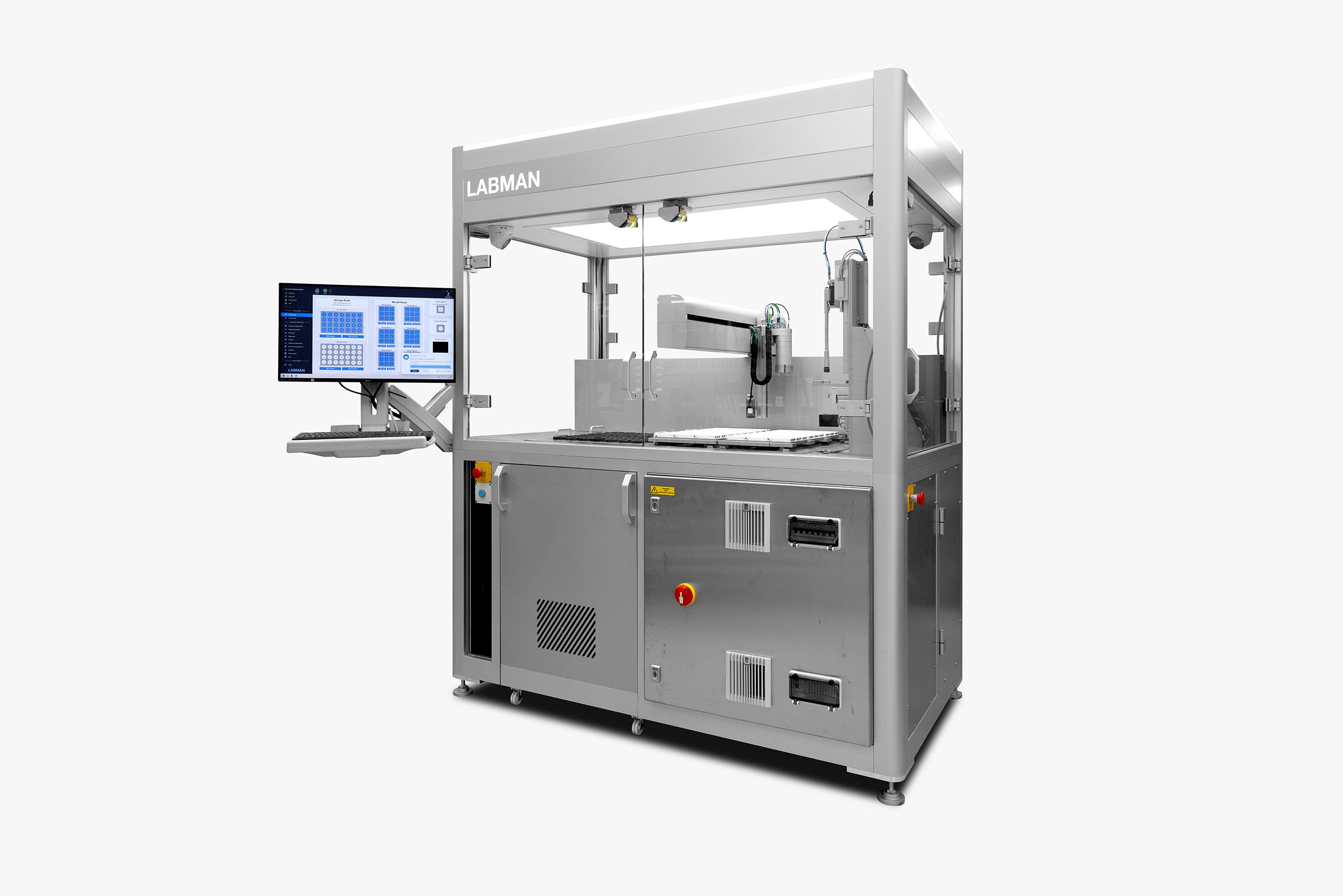 A standalone automated polymerisation system with a UI on screen