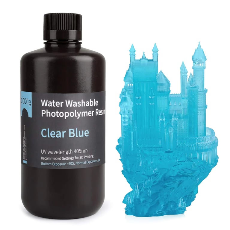 Elegoo Water Washable providno plava smola za 3D štampač 1kg