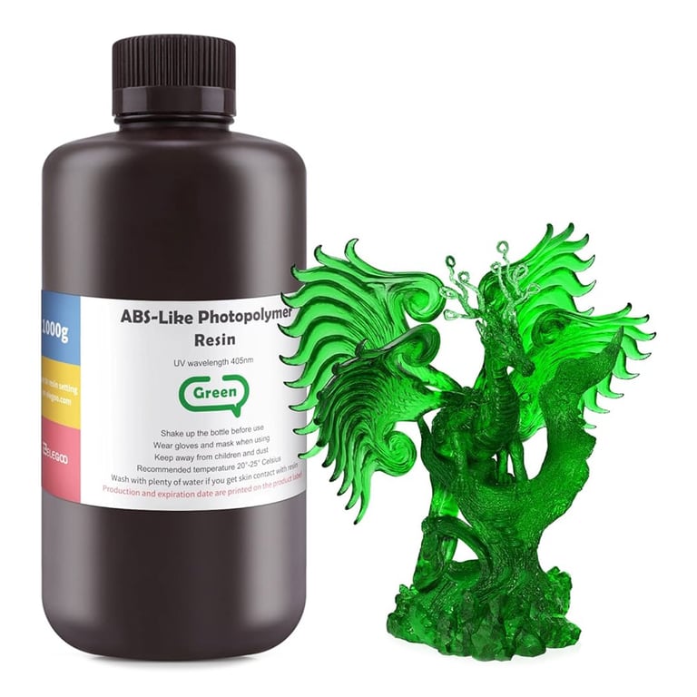Elegoo ABS-Like providno zelena smola za 3D štampač 1kg