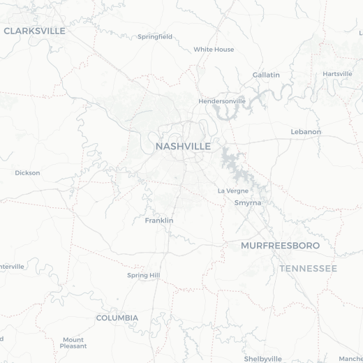 Map of OneTap's Nashville service area